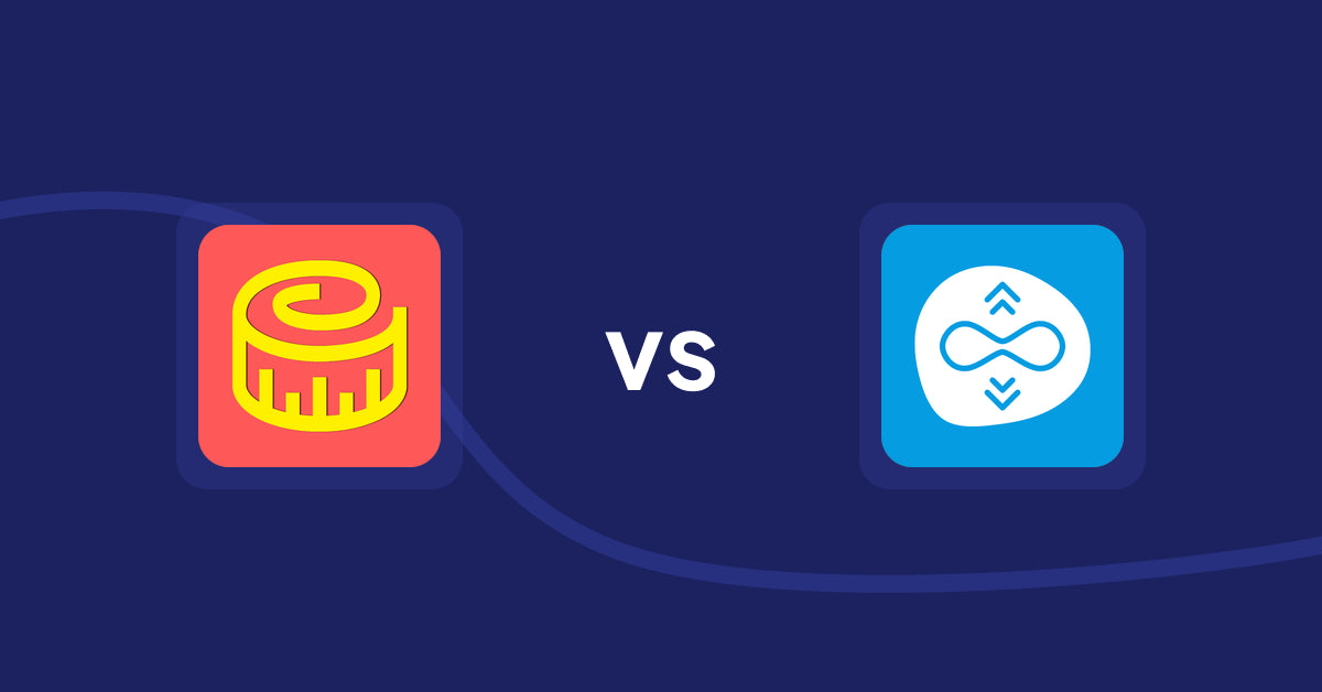 Shopify Product Display Apps: Snake Size Chart & Size Guide vs Scroll Freely: Infinite Scroll