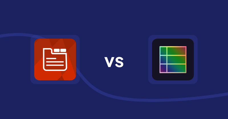 Shopify Product Display Apps: Tabs: SEO Product Tabs with AI vs TableFlow Specification Table