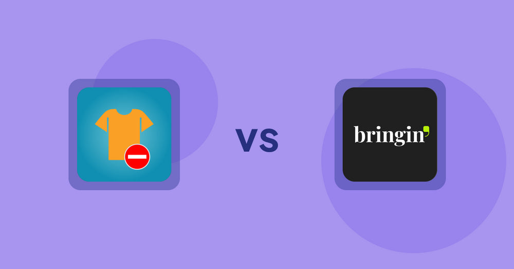 Shopify Product Display Apps: Products Unavailable vs Bringin