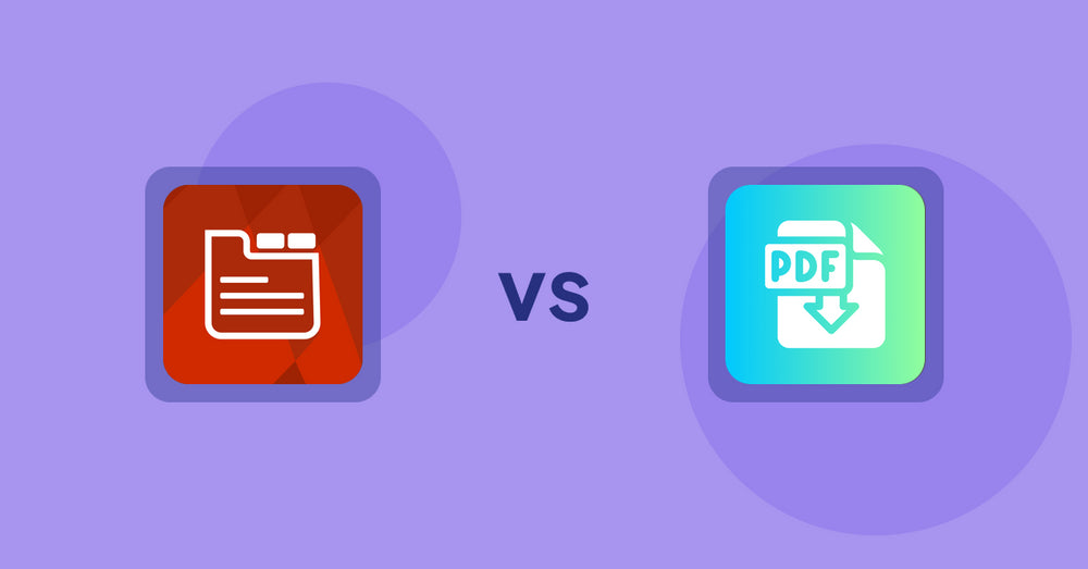 Shopify Product Display Apps: Tabs: SEO Product Tabs with AI vs Hukify ‑ PDF Catalog Printer