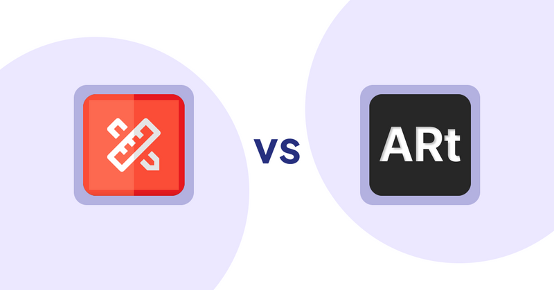 Shopify Product Display Apps: RT: Size Chart, Size Guide vs Wall Art Viewer AR