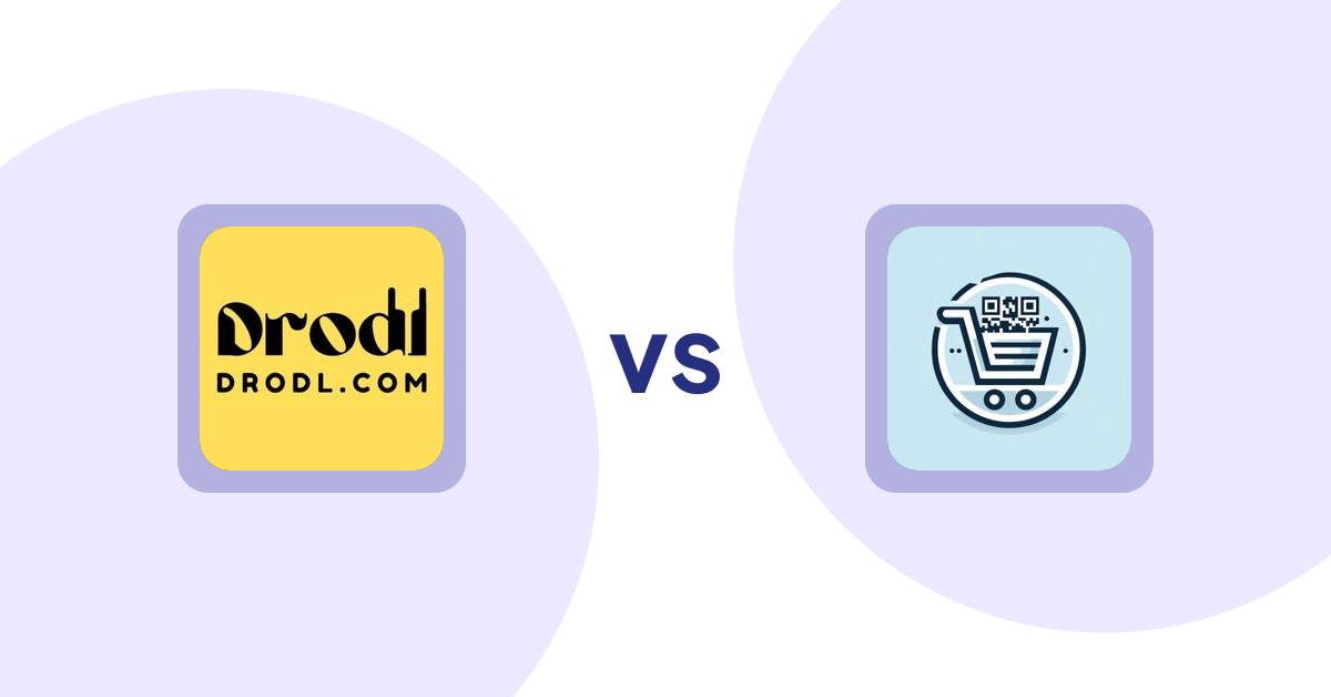 Shopify Product Display Apps: Drodl: Hide SoldOut Products vs QR Cartify