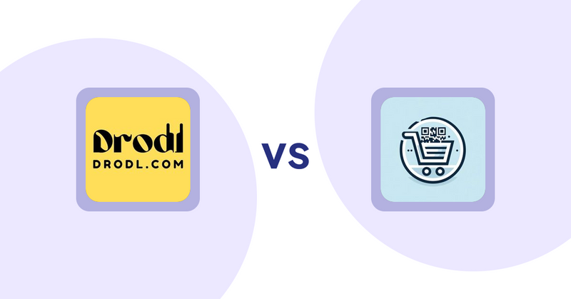 Shopify Product Display Apps: Drodl: Hide SoldOut Products vs QR Cartify