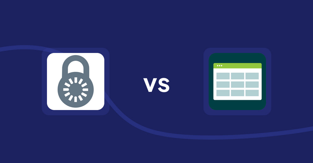 Shopify Product Display Apps: Reveal Lock Manager vs Product Table