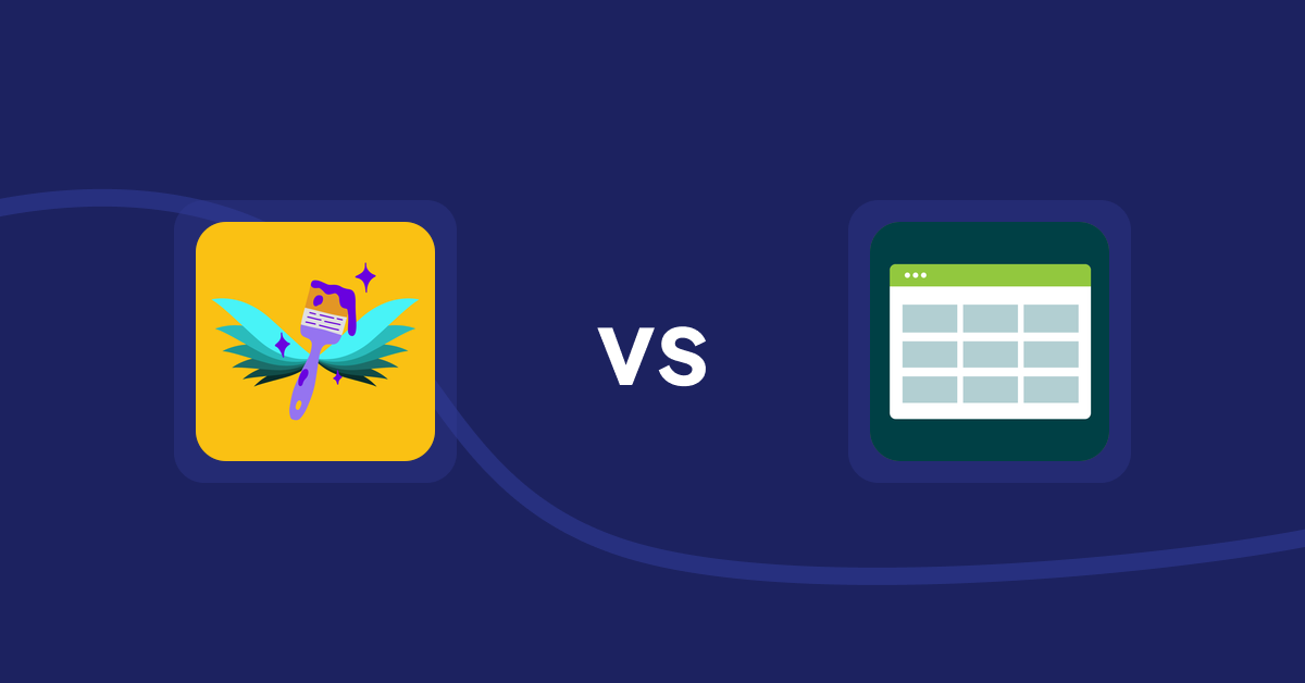 Shopify Product Display Apps: Badgfly ‑ Product Personalizer vs. Product Table