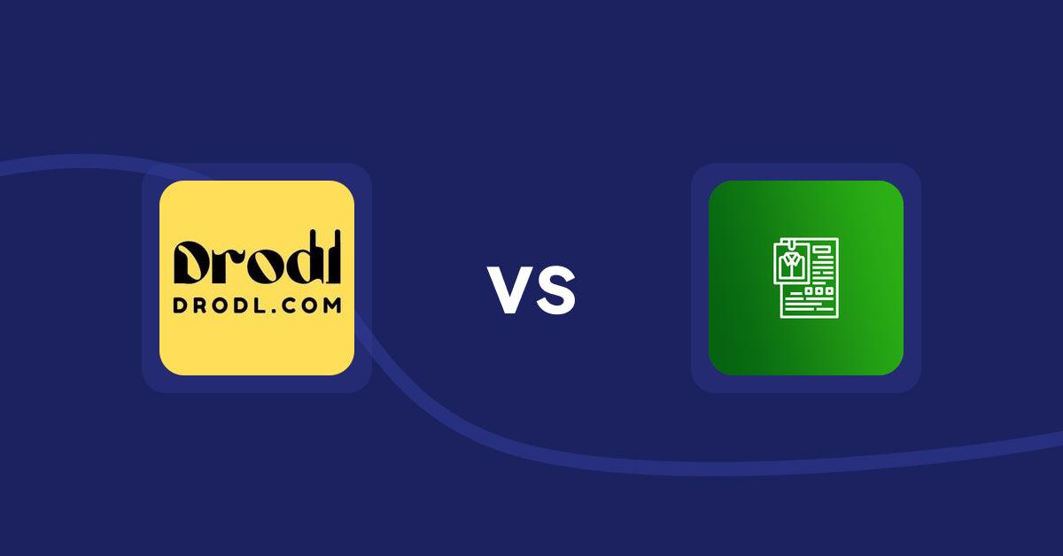 Shopify Product Display Apps: Drodl: Hide SoldOut Products vs OC Product Size Chart