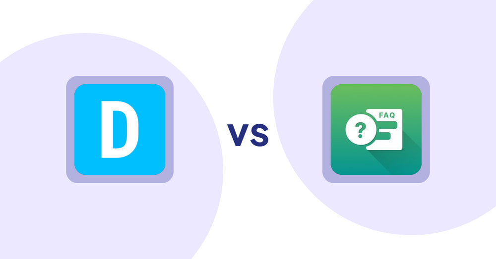 Shopify Product Display Apps: Dual Price Display by T2 vs FAQ Expert: Product FAQ