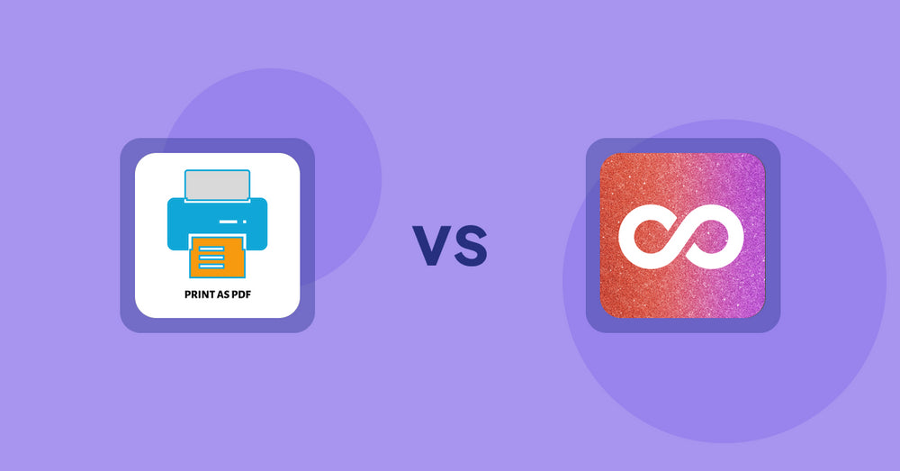 Shopify Product Display Apps: LitPDP ‑ Print as PDF vs Infinite Scroll Pro
