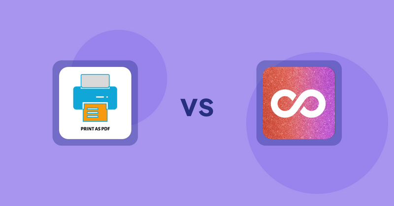 Shopify Product Display Apps: LitPDP ‑ Print as PDF vs Infinite Scroll Pro