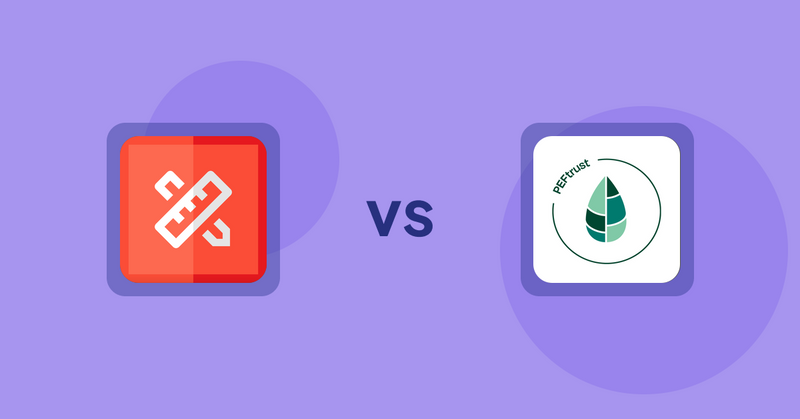 Shopify Product Display Apps: RT: Size Chart, Size Guide vs Peftrust