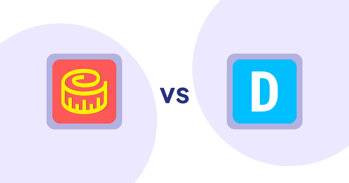 Shopify Product Display Apps: Snake Size Chart & Size Guide vs Dual Price Display by T2