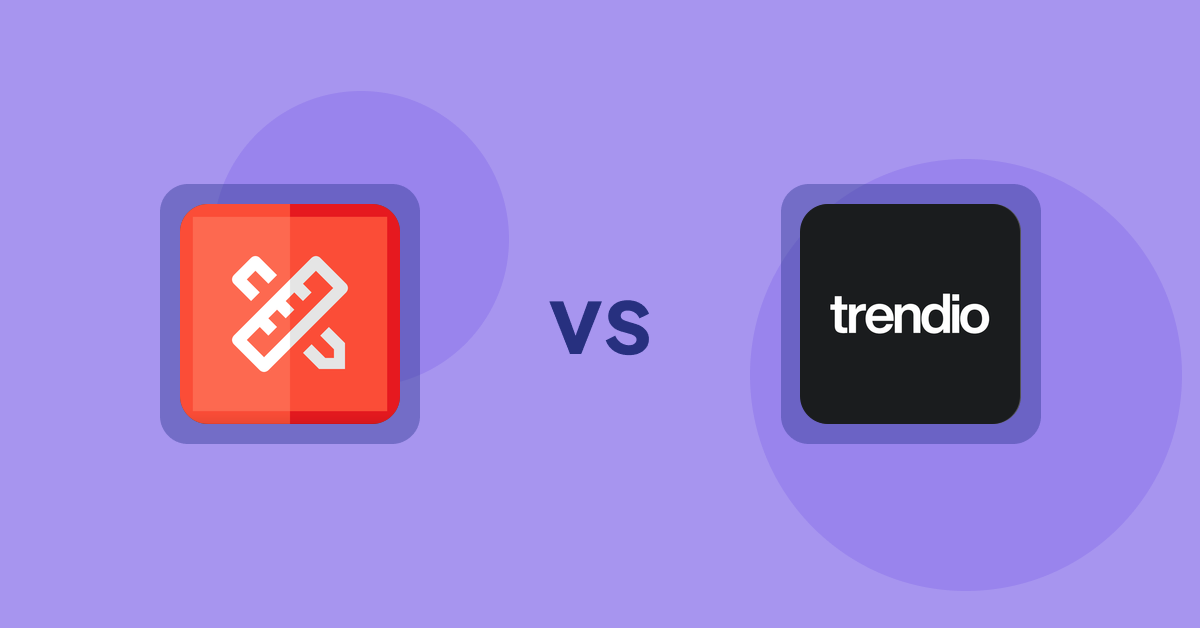 Shopify Product Display Apps: RT: Size Chart, Size Guide vs Trendio