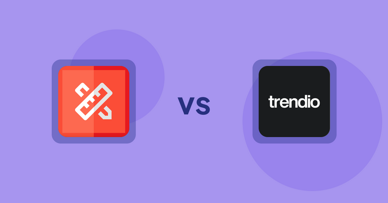 Shopify Product Display Apps: RT: Size Chart, Size Guide vs Trendio