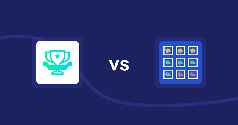 Shopify Product display Apps: らくらくランキング表示アプリ｜リテリア Ranking vs Pixc: Visual Merchandising