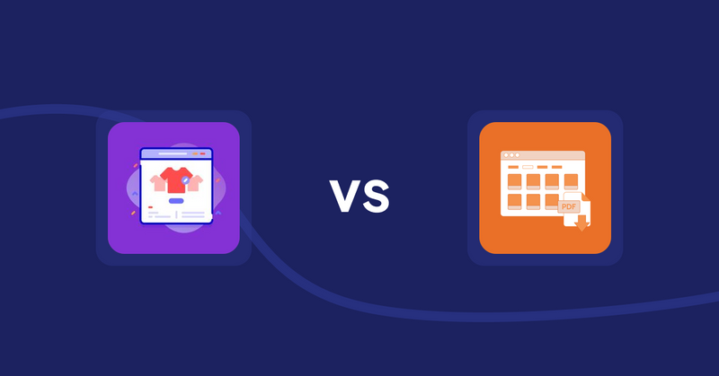Shopify Product Display Apps: Variant Title Magic vs Meetanshi PDF Product Catalog