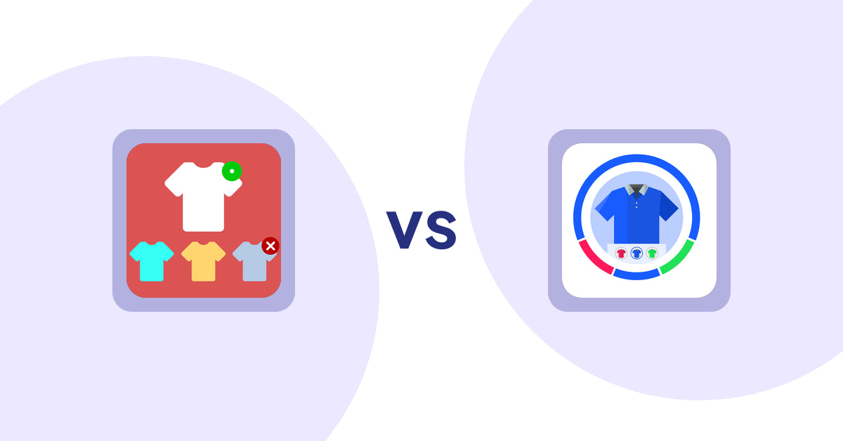 Shopify Product Display Apps: ST: Product & Collection Sort vs EVS ‑ Easy Variation Swatches