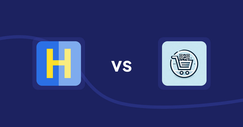 Shopify Product Display Apps: HiVar: Hide Sold Out Variants vs QR Cartify