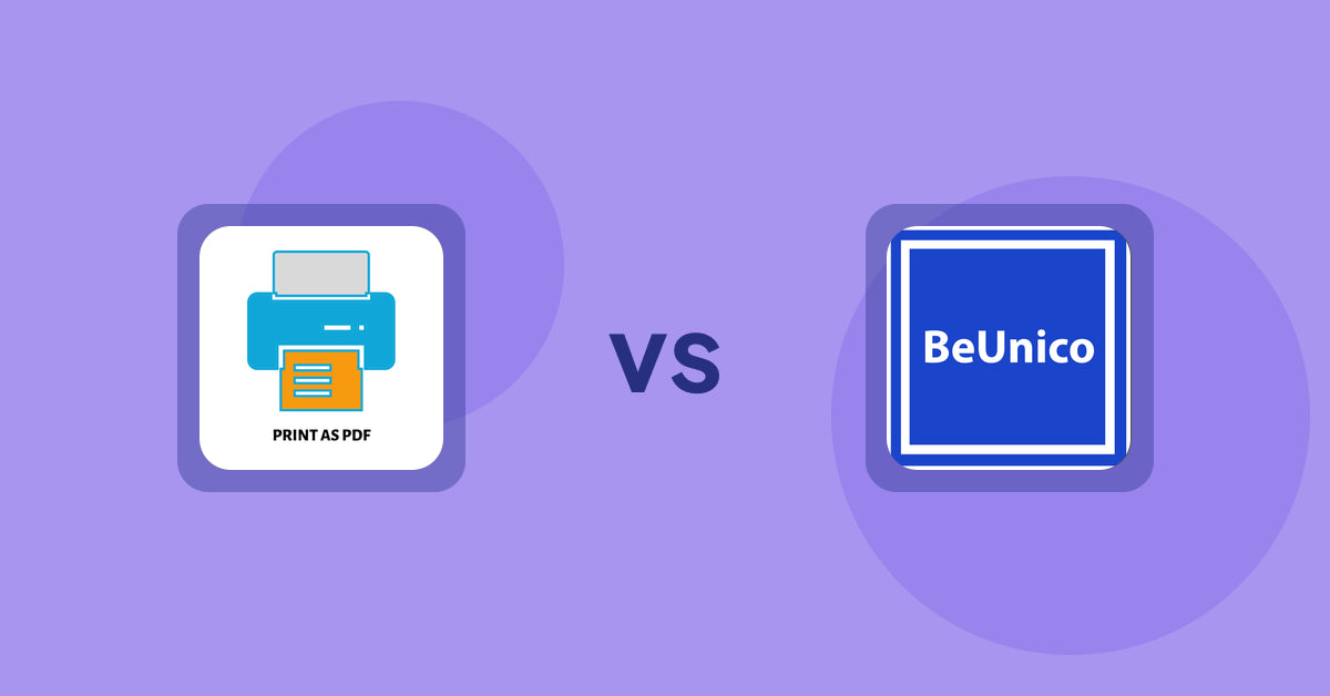 Shopify Product Display Apps: LitPDP ‑ Print as PDF vs BeUnico