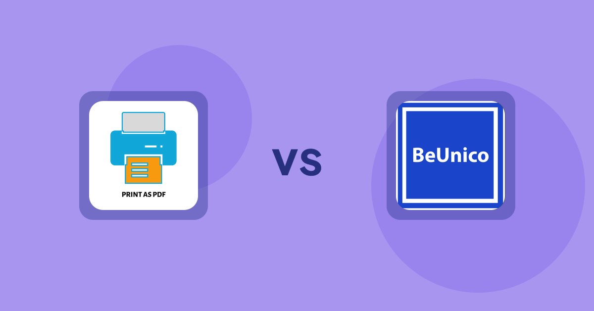 Shopify Product Display Apps: LitPDP ‑ Print as PDF vs BeUnico
