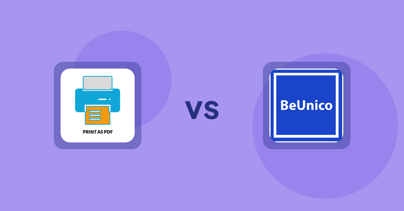 Shopify Product Display Apps: LitPDP ‑ Print as PDF vs BeUnico