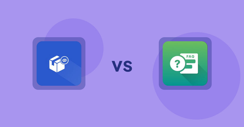 Shopify Product Display Apps: Addify ‑ Hide Products vs FAQ Expert: Product FAQ