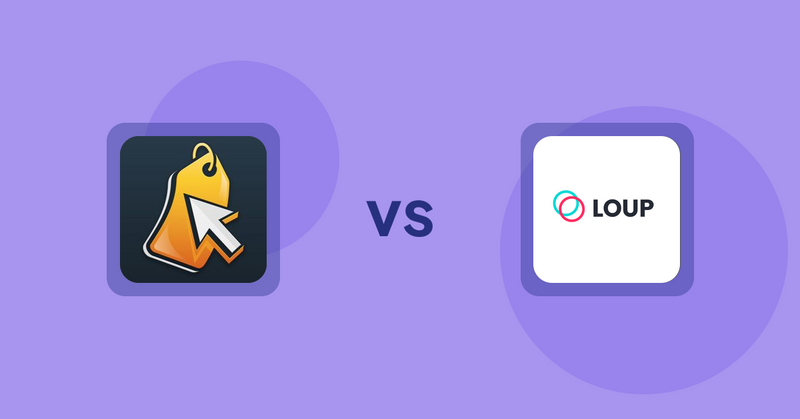 Shopify Product Display Apps: Iconic: Product Features vs. Loup: Sell on Instagram