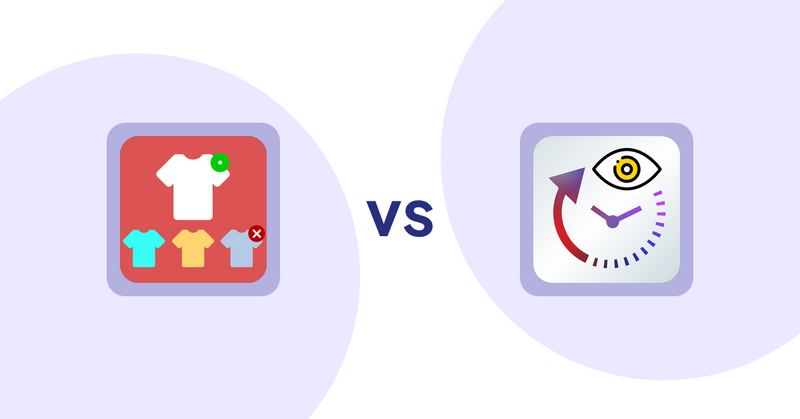 Shopify Product Display Apps: ST: Product & Collection Sort vs JustViewed - Recently Products