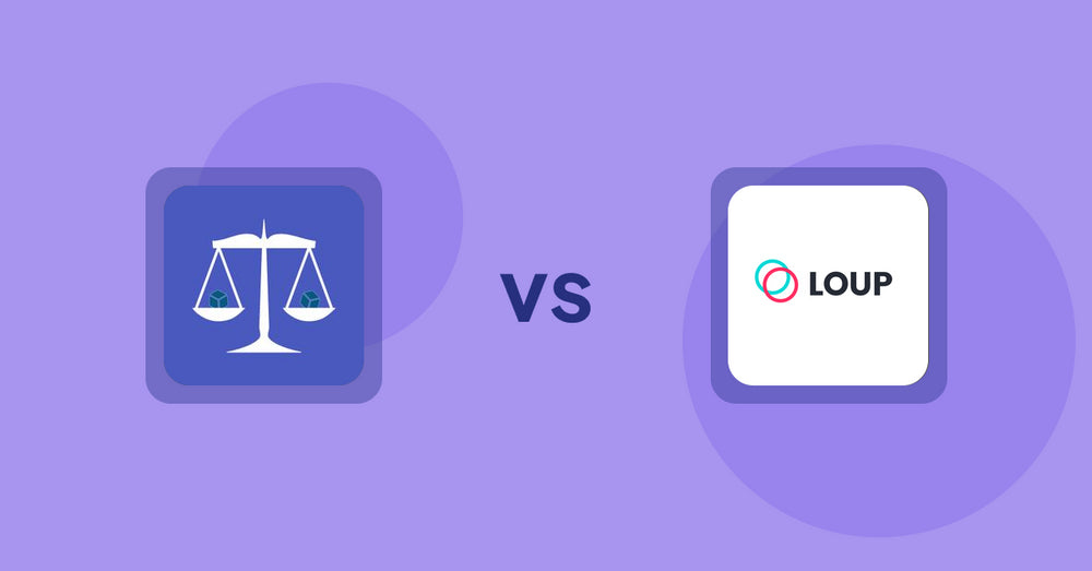 Shopify Product Display Apps: Equate ‑ Product Compare vs Loup: Sell on Instagram