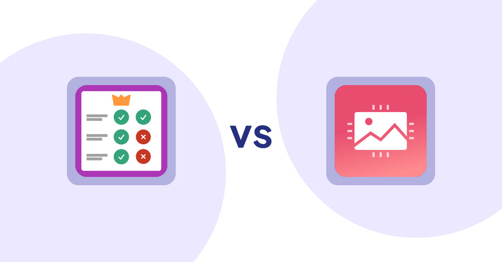 Shopify Product Display Apps: Pretty Comparison Tables vs. XO Image Styles