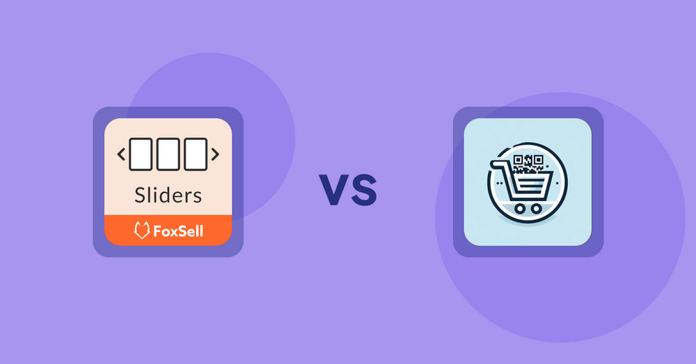 Shopify Product Display Apps: FoxSell Slider & Carousel vs. QR Cartify