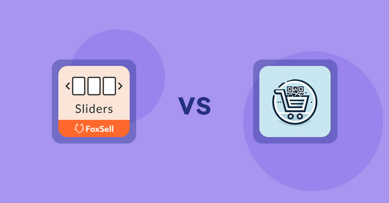 Shopify Product Display Apps: FoxSell Slider & Carousel vs. QR Cartify