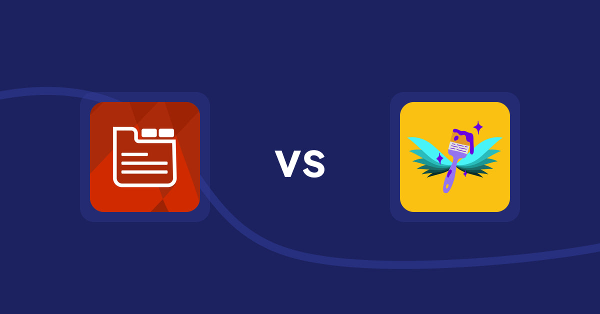 Shopify Product Display Apps: Tabs: SEO Product Tabs with AI vs. Badgfly ‑ Product Personalizer