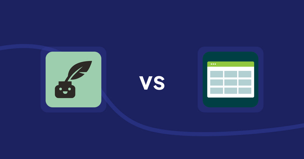 Shopify Product Display Apps: Copybuddy vs Product Table