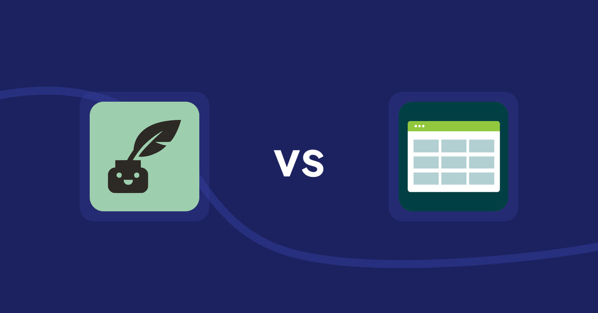 Shopify Product Display Apps: Copybuddy vs Product Table