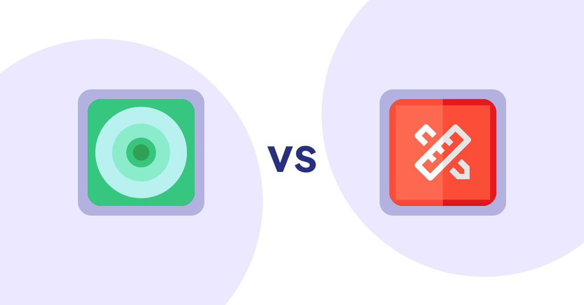 Shopify Product Display Apps: Hey!Scarcity Low Stock Counter vs RT: Size Chart, Size Guide