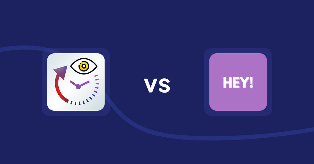 Shopify Product Display Apps: JustViewed ‑ Recently Products vs Hey! Product Page Banner& Text