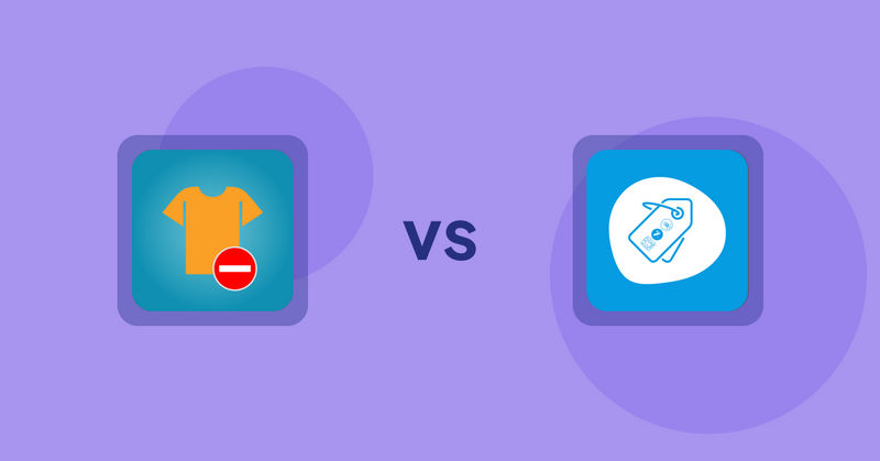 Shopify Product Display Apps: Products Unavailable vs Extendons Product Tag Images