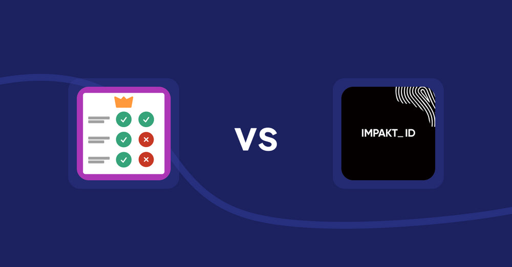 Shopify Product Display Apps: Pretty Comparison Tables vs IMPAKT ID: fashion CO2 tracker