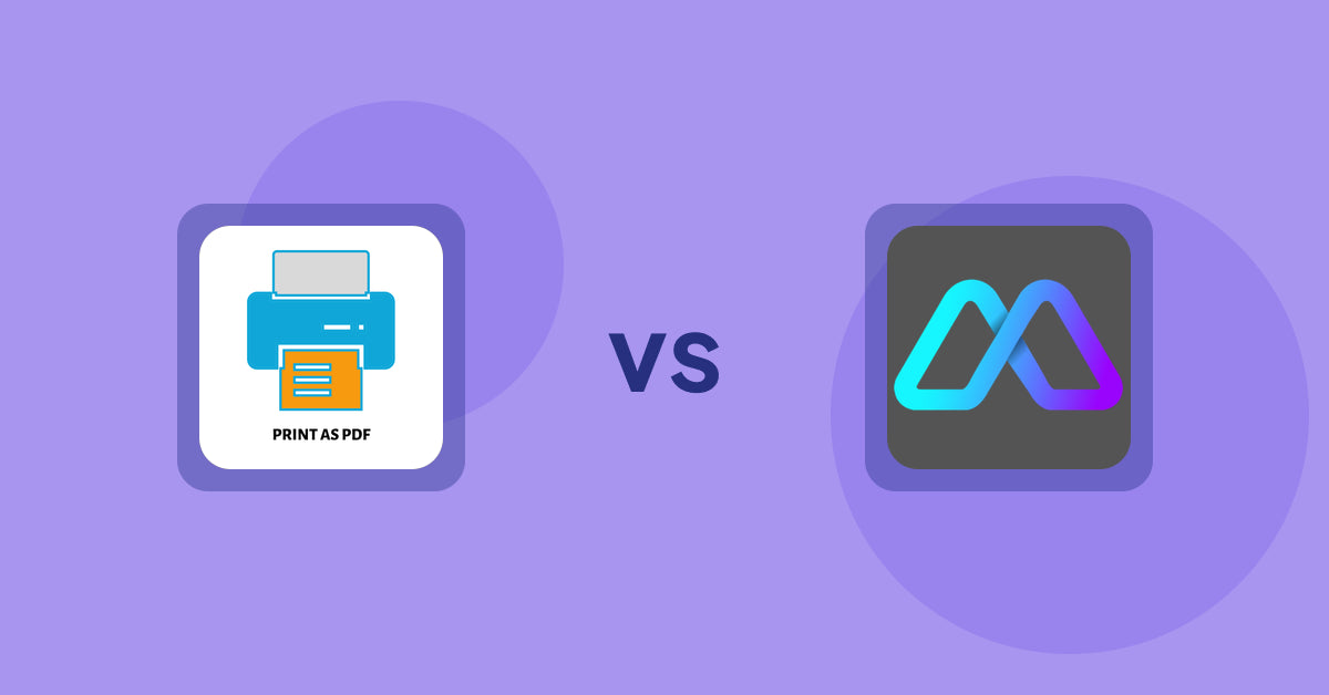 Shopify Product Display Apps: LitPDP ‑ Print as PDF vs. Metadrob: Create Virtual Store