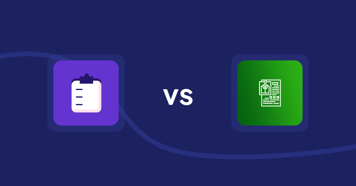 Shopify Product Display Apps: WSH Order Form & ReOrder vs OC Product Size Chart