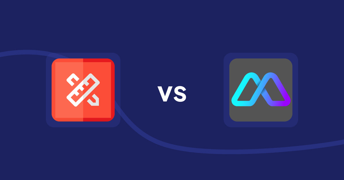 Shopify Product Display Apps: RT: Size Chart, Size Guide vs. Metadrob: Create Virtual Store