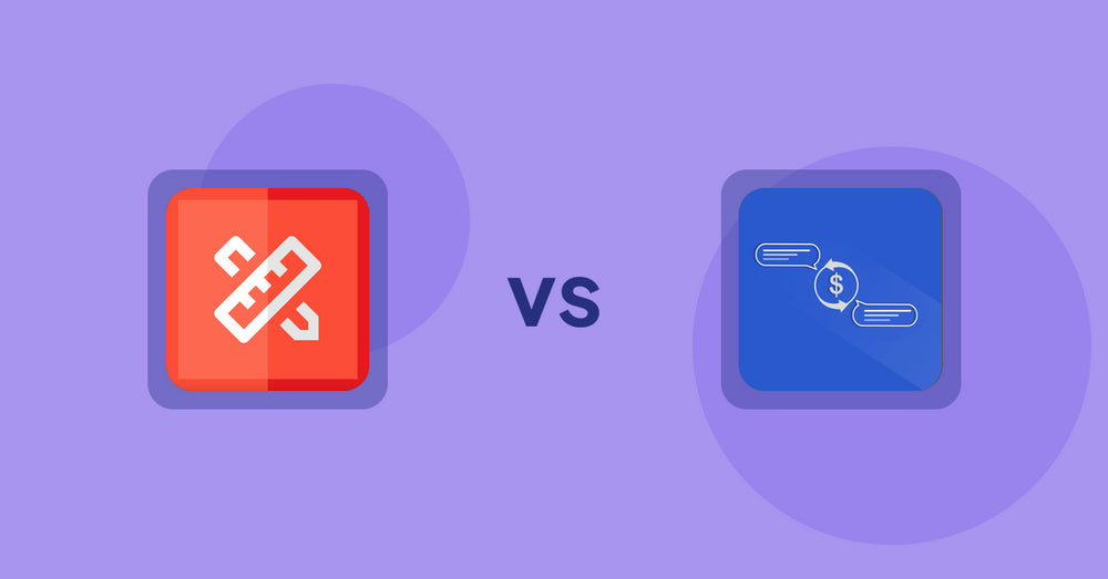 Shopify Product Display Apps: RT: Size Chart, Size Guide vs Addify Custom Price Text