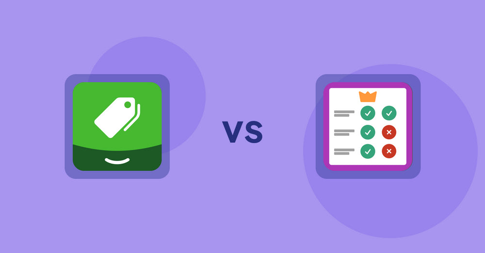 Shopify Product Display Apps: VIBE Shoppable Instagram Feed vs Pretty Comparison Tables