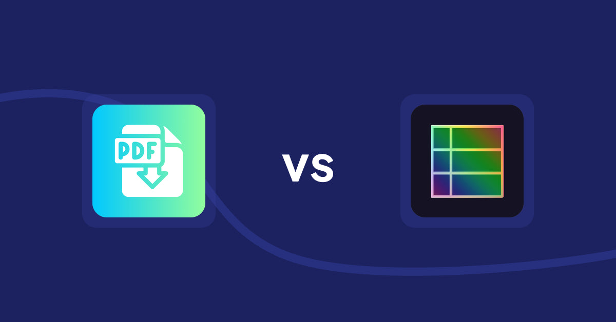 Shopify Product Display Apps: Hukify ‑ PDF Catalog Printer vs TableFlow Specification Table