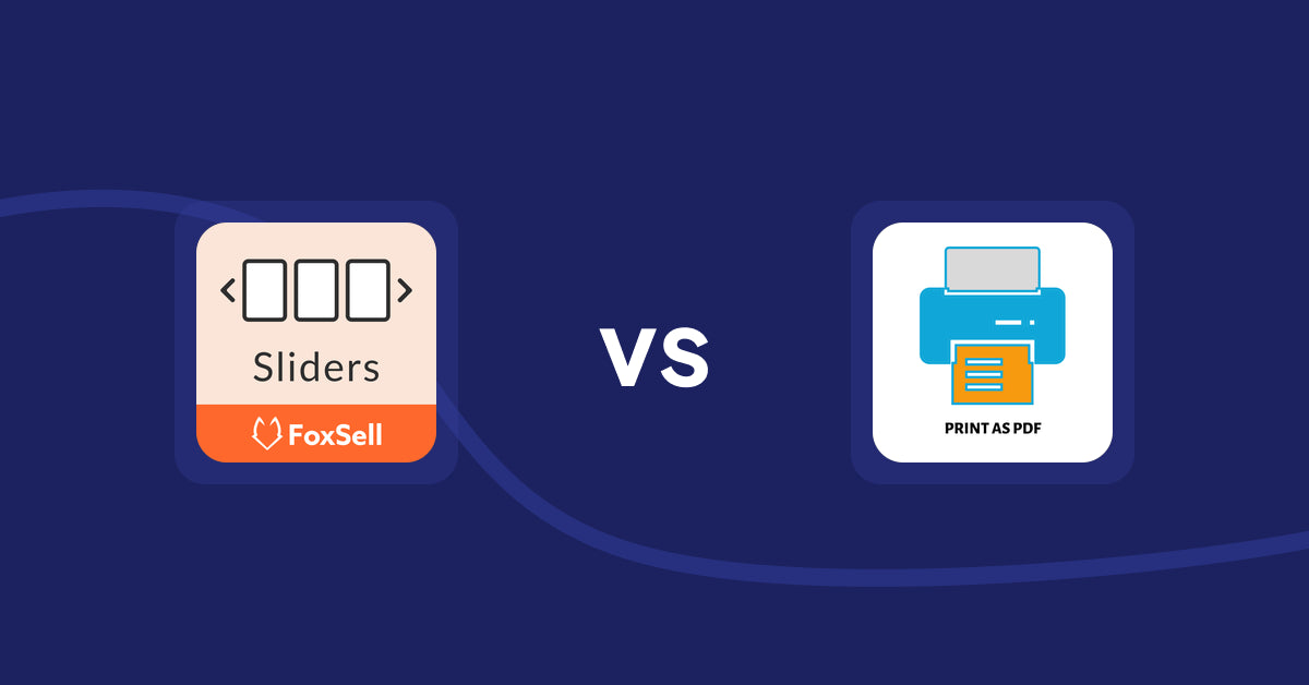 Shopify Product Display Apps: FoxSell Slider & Carousel vs LitPDP ‑ Print as PDF
