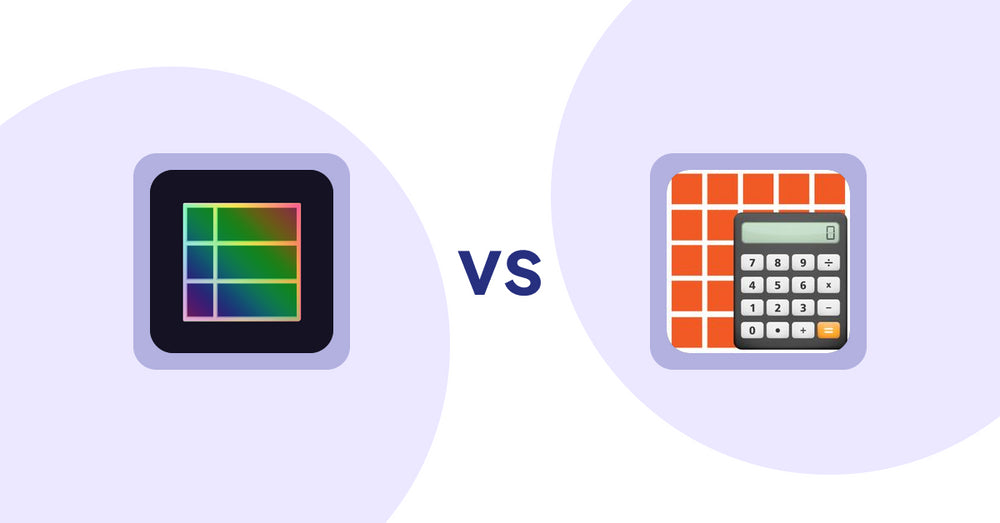 Shopify Product Display Apps: TableFlow Specification Table vs DIY Quantity Calculator