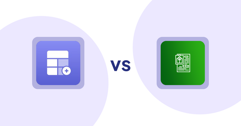 Shopify Product Display Apps: Eazy Specification Tags Table vs. OC Product Size Chart
