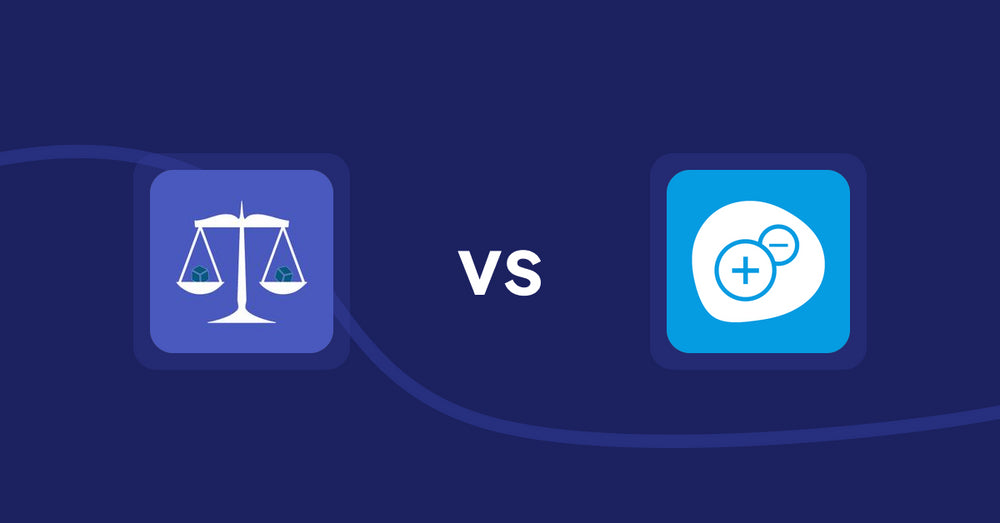 Shopify Product Display Apps: Equate ‑ Product Compare vs Extendons Quantity Selector