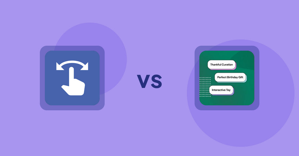 Shopify Product Display Apps: HypeSwipe: Swipes to Sales vs. FeatureFrame ‑ Pretty Product