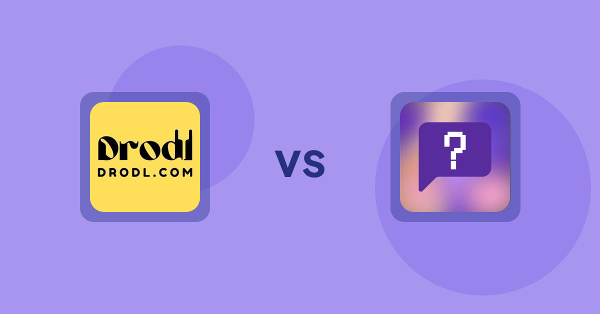 Shopify Product Display Apps: Drodl: Hide SoldOut Products vs FAQbucket ‑ Help Center & FAQ